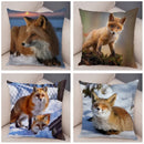 Axyaa Fox Pillowcase for Home, Office, Car Decor