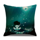 Axyaa Landscape Linen Pillowcase - Home Sofa Office Decoration - 45*45cm