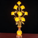 Axyaa LED Lotus Table Lamp: Illuminating Buddha's Presence in Worship Settings