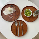 Axyaa Nordic Wooden Serving Tray - Coffee Breakfast Decorative Organizer