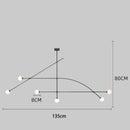 Axyaa Black Luminaire Pendant Chandelier for Modern Living Room Decor