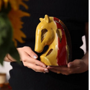 Axyaa Geometry Horse Head Vase & Statues Set - Home Ceramic Decor Handicrafts