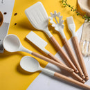 Axyaa 11-Piece Silicone Kitchenware Set with Storage Bucket