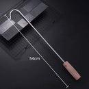 Axya Stainless Steel & Wood Handle BBQ Meat Hooks - Barbecue Tool Essentials