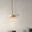 Axyaa Yellow Stone Bowl LED Droplight - 12W Pendant Lamp for Kitchen, Dining, Bedside & Restaurant
