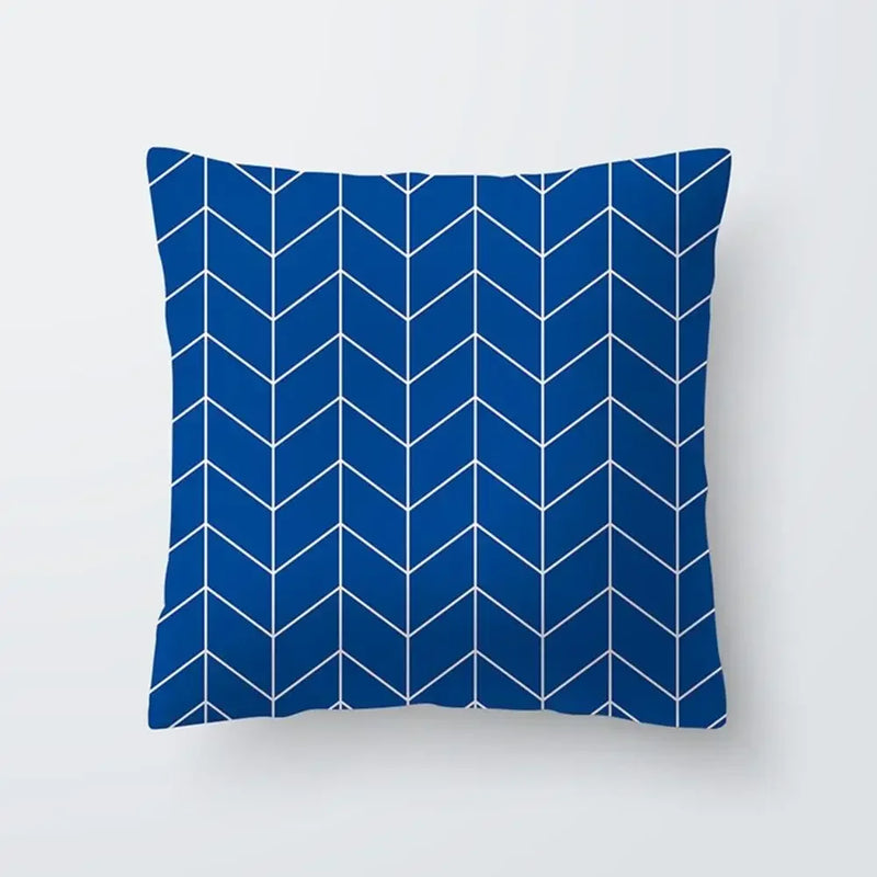 Axyaa Simple Modern Blue Pillowcase for Home Decor