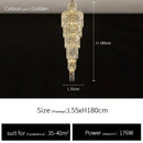 Axyaa Luxury Crystal Chandelier for Villa Living Rooms and Hotel Halls