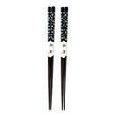 Axyaa Black Cherry Blossom Sushi Chopsticks Set - Pair of Natural Wooden Reusable Sticks.