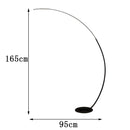 Axyaa Minimalist LED Floor Lamp with Remote Control Dimming, Nordic Ins Style