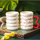 Axyaa Ceramic Donut Mug - 400ml Coffee Cup for Home & Office, Ideal Gift