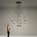 Axyaa Acrylic LED Pendant Chandelier, Elegant Home Decor Light for Living Room, Bedroom