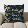 Axyaa Christmas Trees & Snowflakes Decor Pillow Cover