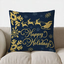 Axyaa Christmas Trees & Snowflakes Decor Pillow Cover