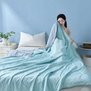 Axyaa Cool Silk Summer Quilt - Single/Double Size, Thin & Airy for Hot Nights