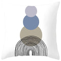 Axyaa Abstract Geometric Pillowcase in Nordic Blue Purple - Peach Skin Fabric