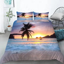 Axyaa Ocean Theme Beach Duvet Set with Coastal Pattern & Wave Design