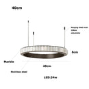 Axyaa Marble Black Gold Chrome Chandelier Pendant Light for Living Room