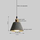 Axyaa Nordic Cement LED Pendant Light with Copper Socket, Adjustable Wire - 180cm