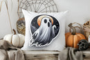 Axyaa Ghost Under Moon Halloween Throw Pillow Cover for Sofa, Bedroom, Car