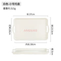 Axyaa Non-Slip Tray, Plastic Plates, Double Ear Tea Cups, Serving Dishes