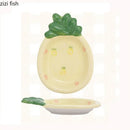 Axyaa Strawberry Ceramic Plate Set: Creative Tableware for Breakfast, Snacks, and Salad
