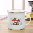 Axyaa Mushroom Enamel Coffee Mug with Handle - Creative Tea Water Cup Ideal for Travel