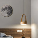 Axyaa Modern Nordic Wood Grain Chandelier for Restaurant and Bedroom