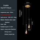 Axyaa Crystal Pendant Chandelier: Nordic Luxury Dimmable LED Fixture for Home Decoration