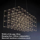 Axyaa Cosmos Chandelier: Nordic Luxury Silver Firefly Light for Living Room and Dining Table
