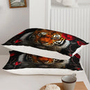 Axyaa Tiger 3D Print Comforter And Duvet Cover Set - Wild Animals Room Decor