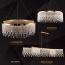 Axyaa Modern Crystal Chandelier Pendant Light Fixture