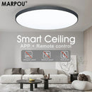 Axyaa Smart Round Ceiling Light with Bluetooth Remote Control & Waterproof for Bathroom