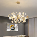 Axyaa Nordic Ginkgo Leaf Chandelier Fine Art Luxury Lamps