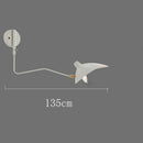 Axyaa Retro Industrial LED Wall Lamp with Long Pole Swing Arm