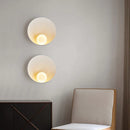 Axya Resin Wooden Wall Lamp White Brown LED Bedroom Porch Light