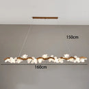 Axyaa LED Wood Chandelier: Elegant Ceiling Lamp for Home or Restaurant