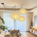 Axyaa Silk Pumpkin Chandelier for Dining Living Bedroom