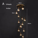 Axyaa Nordic Glass Ball Chandelier for Home Decor Lighting Fixtures