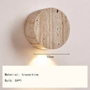 Axyaa Round Stone LED Wall Light: Bedroom Kitchen Stairs Sconce Lamp Art Decor