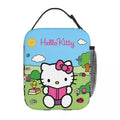 Axyaa Hello Kitty Insulated Lunch Tote for Travel Food Storage - Reusable Thermal Cooler