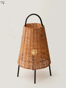 Axyaa Rattan Weaving Table Lamp - LED E27 Vintage Desk Light