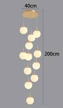 Axyaa Crystal Chandelier Stair Pendant Lamp Living Room Lighting