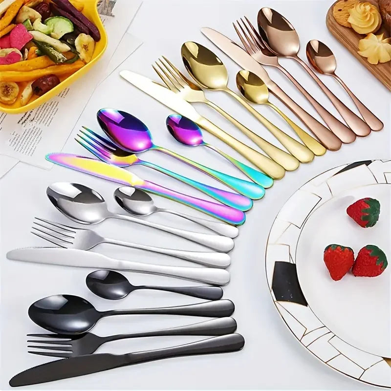 Axyaa 1010 Round Handle Cutlery Set - Ideal for Wedding, Party, Hotel