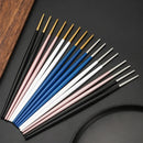 Axyaa Stainless Steel Chopsticks Set for Sushi, Cooking, and Korean Cuisine