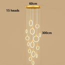 Axyaa Modern LED Pendant Light Chandelier for Staircase & Living Room - Indoor Hanging Lighting