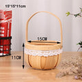 Axyaa Mini Woven Flower Basket Handmade DIY Dollhouse Decor Miniature Paper Vine