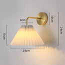 Axyaa Modern Pleated Shade LED Wall Sconce for Living Room Bedroom Decor