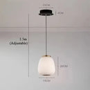 Axyaa Nordic LED Pendant Lights White Lampshade Hanging Lamps Bedroom Lighting