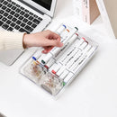 Axyaa Clear Plastic Drawer Organizers Set for Makeup, Jewelry, and Office Storage
