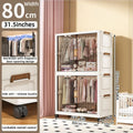 Axyaa 2-Door Foldable Wardrobe: Portable Closet, Large Capacity Storage Organizer